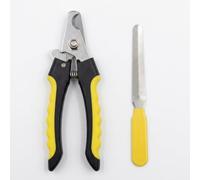 Yunmeryker Nail Clippers with a Built-in Nail File for Dog Grooming, Stainless Steel Clippers for Poodles, Cat Nail Clippers to Avoid Over-Cutting, Yellow and Black