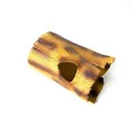 Yunmeryker Naturalistic Bark Crested Gecko Tank Accessories, Hollow Log Snake Hideout, Tortoise House Indoor Resin Tree Hole for Bearded Lizard Decor, Large (210x130x110mm)
