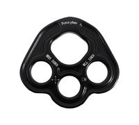 Yunmeryker Paw Rigging Plate, Four-hole Separating Plate, Metal Descender Plate, Dance Protection Plate, Metal Rope Access Device for Climbers, Work Area O, Black