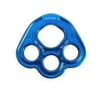 Yunmeryker Paw Rigging Plate, Four-hole Separating Plate, Metal Descender Plate, Dance Protection Plate, Metal Rope Access Device for Climbers, Work Area O, Blue