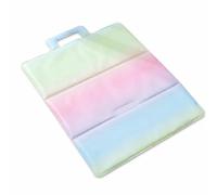 Yunmeryker Pet Cooling Mat for Animals - Self Cooling Pad - for Hot Weather, Rainbow Cartoon Tri-fold, M 42 * 66cm (recommended for