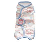 Yunmeryker Post-Surgery Cat Suit with Tie-String, Thin Cat Clothing for Recovery, Unisex Four-Legged Clothing and Cat Neutering Suit, Anti-Licking Design, S (weight 3-5 pound)