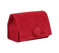 Yunmeryker Pouch for Bracelets and Buttons, Jewelry and Button Storage Case, Mini Convenient Pouch for Women and, Red