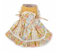 Yunmeryker Princess Pet Dress for Small, Puppy Clothes & Dog Outfit, Ginger Yellow, Multicolor, M (approx. 5-6 catties)