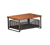 Yunmeryker Printer Stand, Small Printer Table, Versatile, Sturdy, Rustic Style, Storage Organizer, Microwave Shelf, Style D