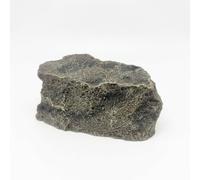 Yunmeryker Realistic Stone Grain Reptile Hide and Turtle Basking Perch, Resin Rock Hideout for Reptiles, Stable Habitat Decor with Drainage Holes, 1pc, Dark Gray, Rock