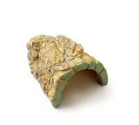 Yunmeryker Resin Aquarium Rock Cave Decorations, Reptile Hide, Tree Trunk Hide Cave for Snake Accessories, Vivarium Water-Resistant Standing House, Rough rock cave design stone t