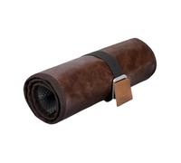 Yunmeryker Roll-up Toiletry Bag for Men, Pouch, Compartmented Toiletry Bag, Made of Water-Resistant Polyurethane, Ideal for, Brown