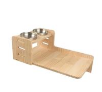 Yunmeryker Shelves Climbing Frame with Suction Cup, Solid Wood Climbing Shelf Wall with Capsule Bed, Feline Visage Lounging, Wall-mounted Cat Feeder with D