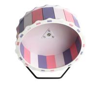 Yunmeryker Silent Hamster Wheel and Nocturnal Pet Wheel, Transparent Exercise Ball with Iron Stand for Dwarf Hamsters, Hedgehogs and Sugar Gliders, rose, violet, White