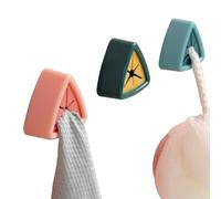 Yunmeryker Sink and Bathroom Towel Hooks for Wall-Mounted Use, No-Drill Kitchen Holder and Tea Hanger for Countertop, 3