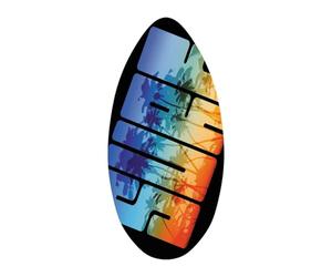 Yunmeryker Skimboard Surfing Compact Lightweight Wooden Board for Beach Surfing on Sand Attractive Pattern for Beginners And Experienced Surfers Suitable , 41inch