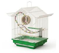 Yunmeryker Small Bird Cage, Portable Travel Parakeet Cage, Budgie Canary Hanging Bird Cage, 35x23x36.5cm