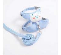 Yunmeryker Small Dog Harness and Leash Set, Soft Vest for Cats, Adjustable Dog Chest Strap, No Pull Walking Harness for Toy Poodle and Other Small Pets, Blue Bear, Blue
