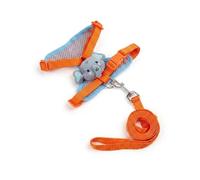 Yunmeryker Small Dog Harness and Puppy Harness Vest Set, Adjustable Polyester Cartoon Plush Pet, Orange Little Elephant, Little Orange Elephant Vest Ha, Orange