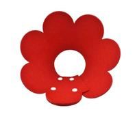 Yunmeryker Soft Pet Neck Recovery, Solid Felt Material Flower Design for Post-Surgery Pet Care, Adjustable Anti Bite Lick Secure Guard, Red
