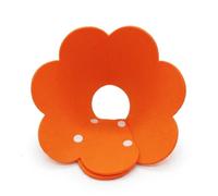 Yunmeryker Soft Pet Neck Recovery, Solid Felt Material Flower Design for Post-Surgery Pet Care, Adjustable Anti Bite Lick Secure Guard, Orange