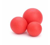 Yunmeryker Solid Rubber Dog Ball with Rope Bouncy Pet Chew Toy for Tug of War and Fetch, Hard for Indoor Play, Textured, 5cm Diameter