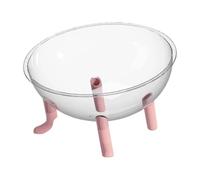 Yunmeryker Space Capsule Cat Bed with Clear Acrylic Dome Centre Comfortable Sleeping Indoor Panoramic Design Suitable for Small Cats Kittens, Pink