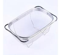 Yunmeryker Stainless Steel Draining Basket, Telescopic Kitchen Sink Drainer Dish Rack, Rectangular Fruit Washing Basket, Over Sink Space Saving Colander