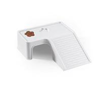 Yunmeryker Stepped Turtle Basking Deck with Hide Cavity, Water Basking Dock and House for Red-Eared Sliders, Grooved Easy to Clean Ramp, 1