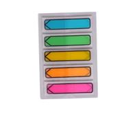 Yunmeryker Sticky Index Tabs Fluorescent Transparent, Colorful Flags for Books Note Taking, 5 20 Sheets for Office Students, Arrow Index Tabs - Five Colors (Double Pull)
