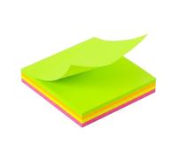 Yunmeryker Sticky Notes Set for Office and Students, 76 x 76 Self Pads, 4 Fluorescent Colors with 100 Sheets for Note Taking