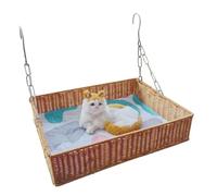 Yunmeryker Suction Cup Window Hammock + Warm Mat, Wicker Hook Hammock + Cooling Mat and Wicker Hook Hammock + Warm Mat Metal Frame Square Hanging Cat Bed, Hook Type Hammock with cooling pad