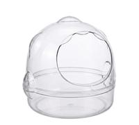Yunmeryker Transparent Hamster Sand Bath with Drainage Holes, Two-Function Hamster Bath Container with Removable Lid, 120ct, European design