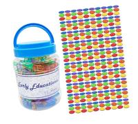 Yunmeryker Transparent Letters And Numbers Learning Toy Learning Practice Counting Spelling Mini Jar Set Sensory Toy for Kids Girls, Round
