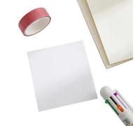Yunmeryker Transparent PET Sticky Index Tabs, 100 Fluorescent Colorful Page Markers for Students Annotating Books, Reading Folder Stickers, Transparent Small Sticky Notes