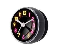Yunmeryker Wall Clock with Suction Hook, Waterproof Clock, Clock Made of PP And PVC for, Kitchen, Toilet, Living Room, Refriger, Black and gray A