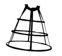 Yunmeryker Women's Crinoline Petticoat with Three Steel Hoops, Made of Polyester And Steel for Optimal Comfort, Suitable for Weddings And Dresses, Black