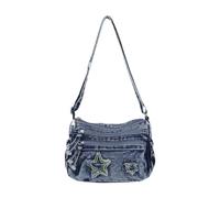 Yunmeryker Women's Crossbody Bag, Shoulder Bag, Tote Bag, Denim Material, Adjustable Strap, Elegant Style, Suitable for Social Gatherings, Dark Blue