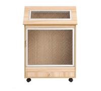 Yunmeryker Wooden Large Bird Cage, Rolling Parrot Cage, Mobile Bird Enclosure with Wheels, 80x40x60cm & 120x40x60cm