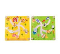 Yunmeryker Wooden Maze Game, maze Puzzle Board 22x23.2x2.3cm, Reasoning Problem Solving Track Maze, Hand-Eye Coordination Challenge for Kids