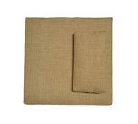 Yunmeryker Zafu Cushion Set for Adults, Foldable Meditation with Zabuton Mat, Removable Washable Linen Cover, 3 Piece Floor Pillow, Camel