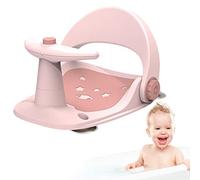 Yunmiao Baby Bath Seat for 6-18months Non-Slip Foldable Baby Bath Chair, Baby Adjustable Sitting and Reclining Non-Slip Bath Stool Water Spray Design Shower Chair