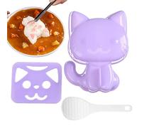 Yunmiao Rice Ball Mold Cat Lovely Rice Ball Mold Cartoon Animal Sushi Ball Mold Bento Seaweed Kitchen Rice Ball Mold Kit With Scoop And Pressing Tool Kitchen Tools