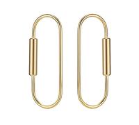 Yunmoxiao 2 Pieces Durable Brass Screw Lock Clip Key Chain Ring Simple Style Car Keychain Brass Key Holder for Men Women