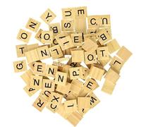 Yunmoxiao 200 Pcs Scrabble Letters, Wood Scrabble Tiles Craft Letters for Crafts, Spelling, Decoration, DIY, Spelling & Home Decor