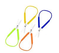 Yunmoxiao 4 Pcs 5.5 Inch Loop Handle Self-Opening Scissors, Ambidextrous, Silver, Stainless Steel, Ergonomic, Scissors, School, Home, Special Needs