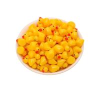 Yunmoxiao Yellow Duckling Cartoon Resin Cute Tiny Ducks, Miniature Toy Little Ducks for Aquariums, Dollhouse Decor, Potted Plants, Garden Landscapes Decoration Resin Ornament Accessories (100 Pieces)