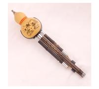 Yunnan National Musical Instrument Natural Gourd Hulusi Beginner C Key/B Flat/D Minor Hulusi Flute With Case Professional Hulusi (Color : B flat)