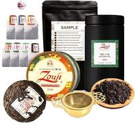 Yunnan Tuocha® Zouji Nature Tuocha Tea - Award-Winning Tea Sample Pack - 100g Nest + 100g Loose Tea No.116 + 7 Sachets of Different Flavors - 217g - Guaranteed Origin Chinese Tea