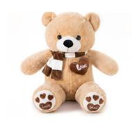 YunNasi Giant Teddy Bear 80cm XL large stuffed animal,Light Brown