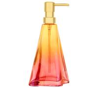 YunNasi Glass Soap Dispenser with Pump Refillable Liquid Hand Soap Dish Soap Dispensers for Bathroom Counter, Kitchen Sink (OrangeRed)