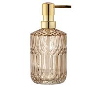 YunNasi Glass Soap Dispenser with Pump, Refillable Liquid Hand Soap Dish Soap Dispensers for Bathroom Counter, Kitchen Sink (Amber)