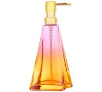 YunNasi Glass Soap Dispenser with Pump Refillable Liquid Hand Soap Dish Soap Dispensers for Bathroom Counter, Kitchen Sink (PurpleOrange)