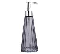 YunNasi Glass Soap Dispenser with Pump, Refillable Liquid Hand Soap Dish Soap Dispensers for Bathroom Counter, Kitchen Sink (Gray)